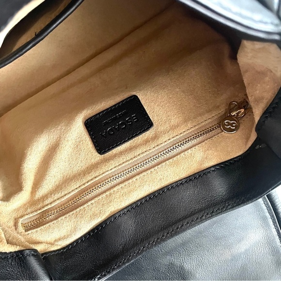 Escada Leather Shoulder Bag with Adjustable Strap Gold Hardware - Picture 9 of 9